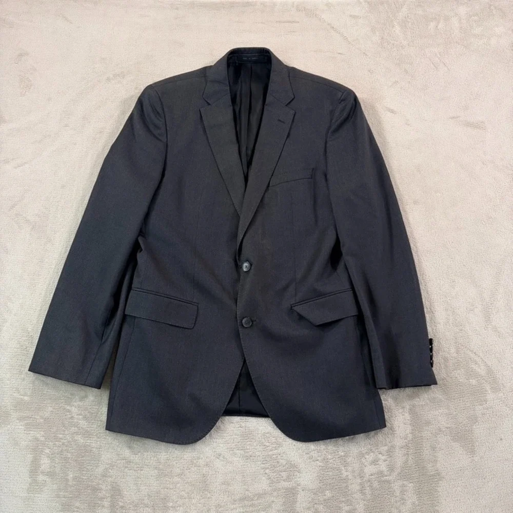 HUGO BOSS Johnstons 1 Lenon 2 Piece Suit Men 40L Grey Reda Wool Pants 34x32